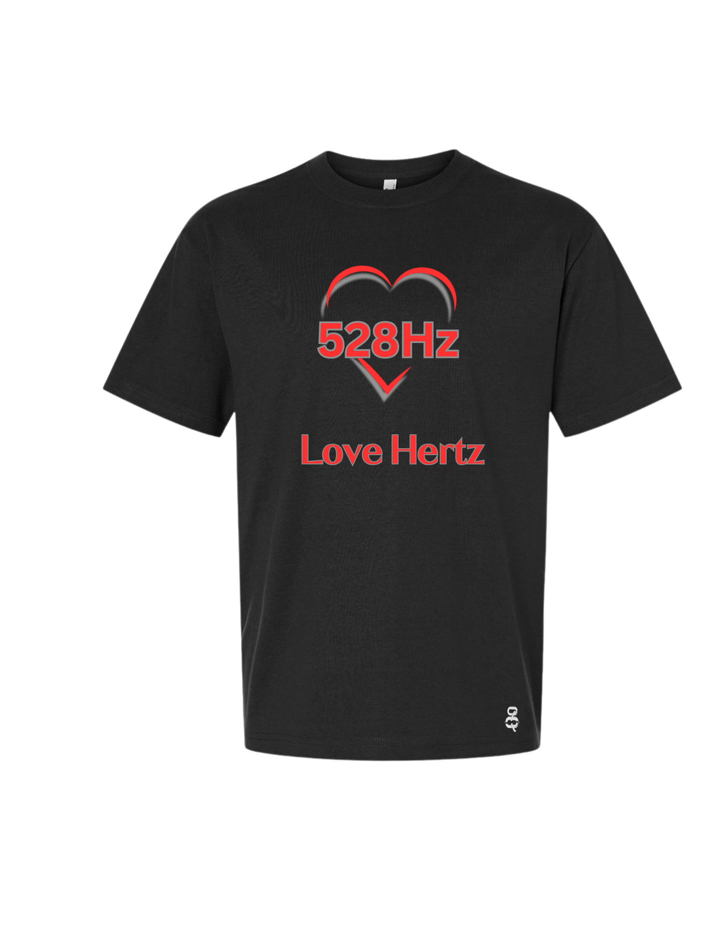 528Hz Love Hertz Tee - Shadow Signal (Black)